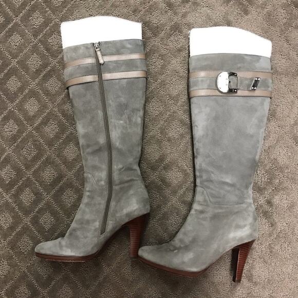 COLE HAAN Nicole Air Tall Boot Gray Suede Size 8 - Picture 3 of 8